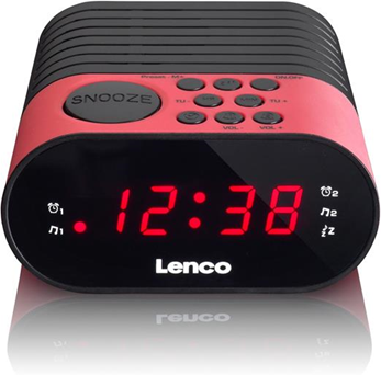 Lenco CR-07 radio Orologio Nero, Rosa