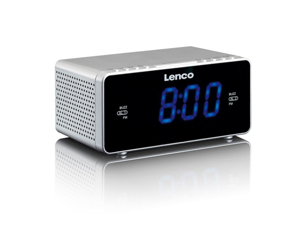 Lenco CR-520 radio Orologio Digitale Argento