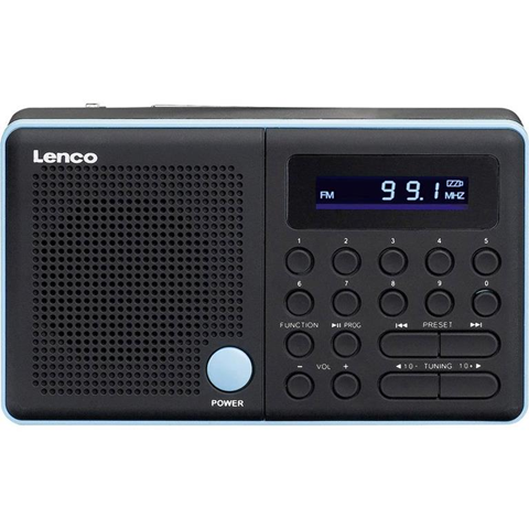 Lenco FM Radio portatile  MPR-034 SD, USB, FM ricaricabile Nero, Blu