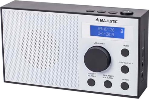 Majestic 109193 Radio Digitale Dab/fm Radio Portatile Display Lcd Colore Bianco / Nero - 109193 Rt-193 Dab