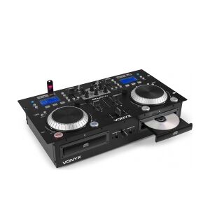 CDJ500 Forstærket Dobbelt Afspiller CD/MP3/USB/BT TILBUD NU