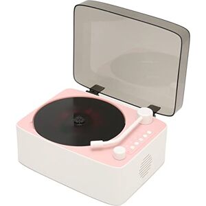 PUSOKEI Lecteur CD Portable avec Bluetooth, Lecteur de Musique CD Vintage, Lecteur CD Gramophone Rétro, Haut-parleurs HiFi Intégrés, Prise en Charge USB, Entrée AUX, Idéal pour les Cadeaux et la(Rose) - Publicité