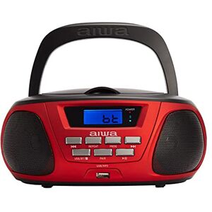 Aiwa BBTU-300RD Radio CD Portable avec Bluetooth, USB, AUX in, Tuner Radio, édition spéciale Enfant pour garçons et Filles - Publicité