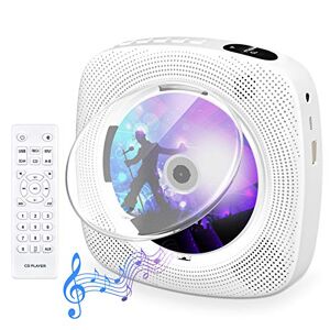 Gueray Lecteur CD Portable avec Bluetooth Lecteur CD Mural  Haut-parleurs HiFi Intégrés avec écran LCD Audio Domestique Boombox Radio FM Lecteur de Musique MP3 USB - Publicité