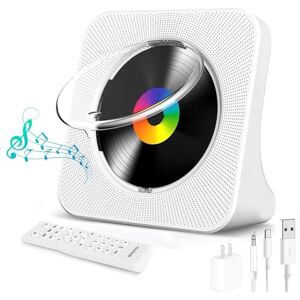 MAITE Lecteur CD Musique Bluetooth de Bureau, Portable, Chaine HiFi avec Lecteur CD et Radio, Lecteur USB, minuteur, écran LCD, Housse de Protection, avec Prise pour Casque. Publicité