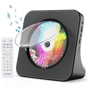 Lecteur CD portable avec lecteur de musique cd mural Bluetooth avec lecteur  de cd mural télécommandé IR avec haut-parleur
