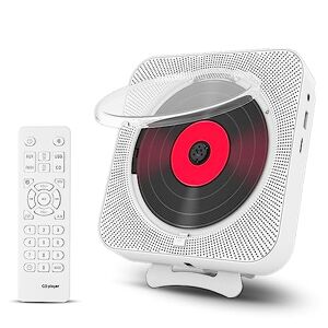 Adirigo Lecteur CD avec Lecteur de Musique Mural Bluetooth Boombox Audio Domestique avec écran LCD et Cache Anti-poussière, Haut-parleurs HiFi intégrés avec télécommande - Publicité