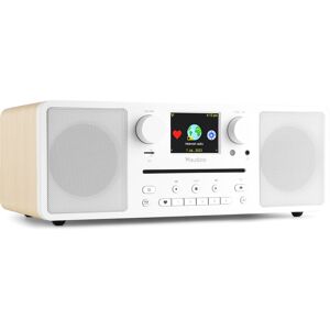 Audizio Naples Système de musique numérique CD/BT/DAB+/Internet Blanc - Lecteur simple CD/DVD et MP3