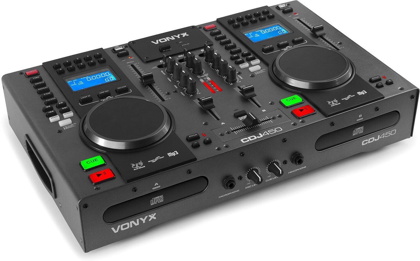 Photos - CD Player VONYX CDJ450 Twin Top CD/MP3/USB player/mixer with BT -B-Stock- - Sale Mis 