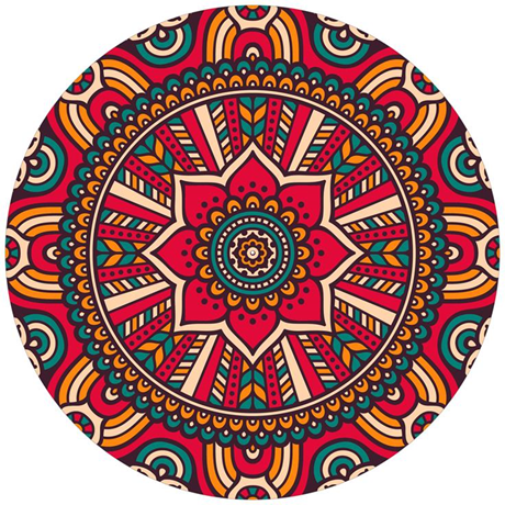 Age Print Panno Feltro Per Giradischi Mandala Slipmat