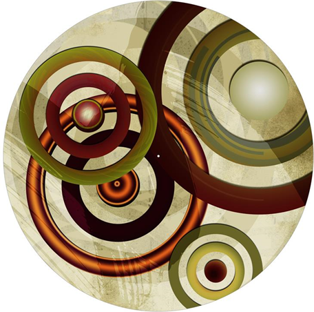 Age Print Panno Feltro Per Giradischi Abstract Slipmat