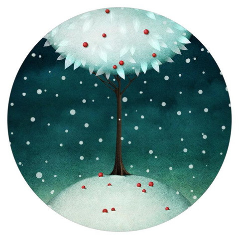 Age Print Panno Feltro Per Giradischi Imaginaria Winter Slipmat