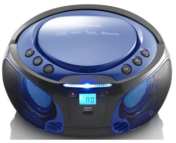 Lenco Rádio Portátil Scd 550 C/ Leitor De Cds E Usb (azul) - Lenco