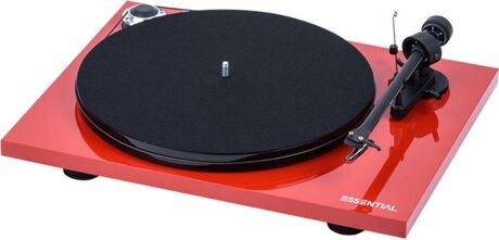 Pro-Ject Gira-Discos Essential 3 Phono Vermelho (Manual - Correia - Velocidade: 33 1/3 - 45)