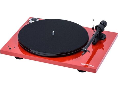 Pro-Ject Gira-Discos Essential 3 Recordmaster Vermelho (Manual - Correia - Velocidade: 33 1/3 - 45)