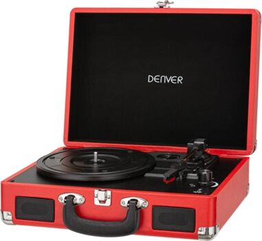 Denver Gira-discos MP3 Maleta Vermelho