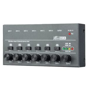 My Store 6 Way Mixer With Single Channel Stereo Switching Mini Signal Hybrid Small Audio