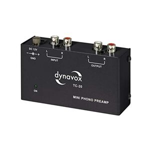 Dynavox Pré-amplificateur  TC-20 (MM), châssis métallique Compact, pour Platine Disque, Coloris Noir - Publicité