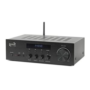 Dynavox Amplificateur stéréo Compact VT-90, bornes à vis pour 4 Haut-parleurs, télécommande, entrée Phono, Streaming, Bluetooth, Coloris Noir - Publicité