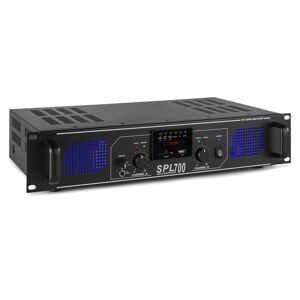 Skytec SPL 700MP3 Amplificateur LED bleu + EQ Noir - Amplificateurs de puissance bicanaux