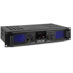 Skytec SPL 700MP3 Amplificateur LED bleu + EQ Noir - Amplificateurs de puissance bicanaux