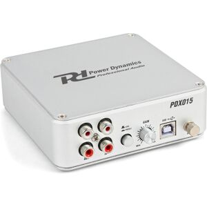 Power Dynamics PDX015 Pre-amplificateur phono USB avec logiciel - Preamplificateurs pour microphones