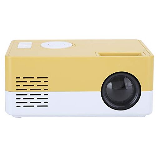 CCYLEZ Miniprojector, 1080P Full HD LED-projector, Smart Home Cinema-projector, Luminous 4000, draagbare videoprojector voor HDMI/AV/USB/TV-boxen/pc/laptops/PS4(geel)