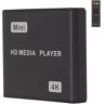 Bewinner HDMI-mediaspeler, 4K HD-mediaspeler Mini-streamingmediaspeler met Afstandsbediening en LED-indicator HDMI/AV/VGA-uitgang(EU)