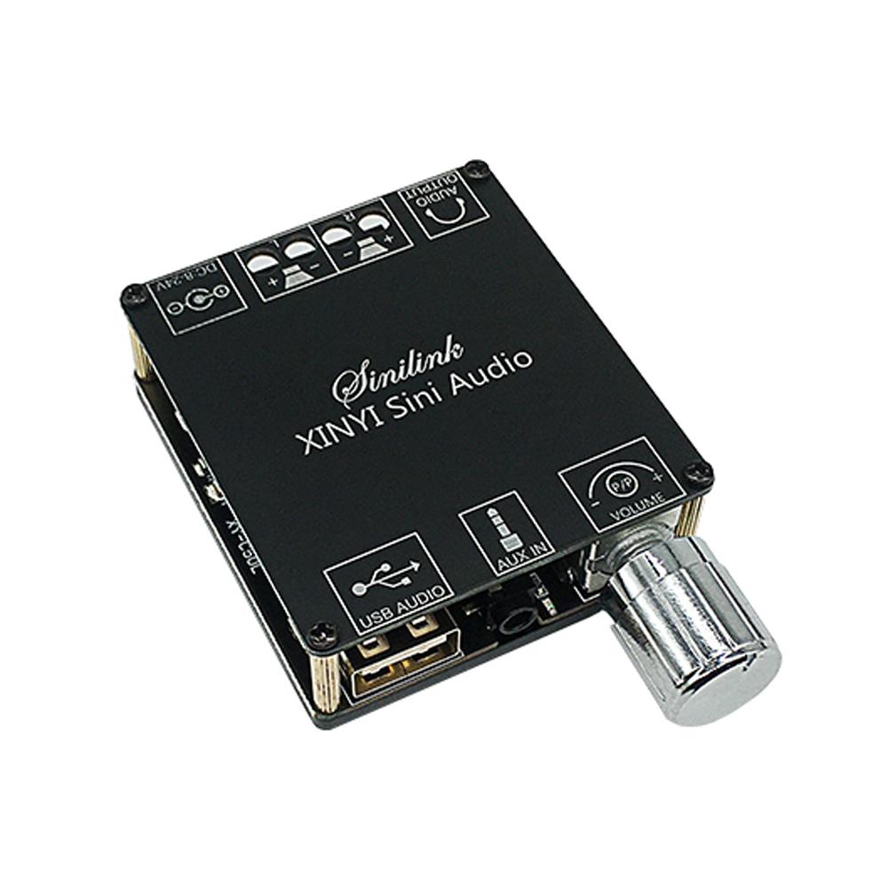 TOMTOP JMS Mini 50Wx2 BT 5.0 Wireless Audio Digital Power Amplifier Infinite Tuning Stereo Board Amp Dual