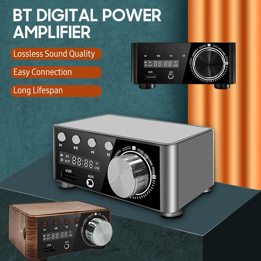 TOMTOP JMS BT 5.0 Digital Power Amplifier 2x50W Dual Channel Audio System Lossless Stereo Sound Receiver Box