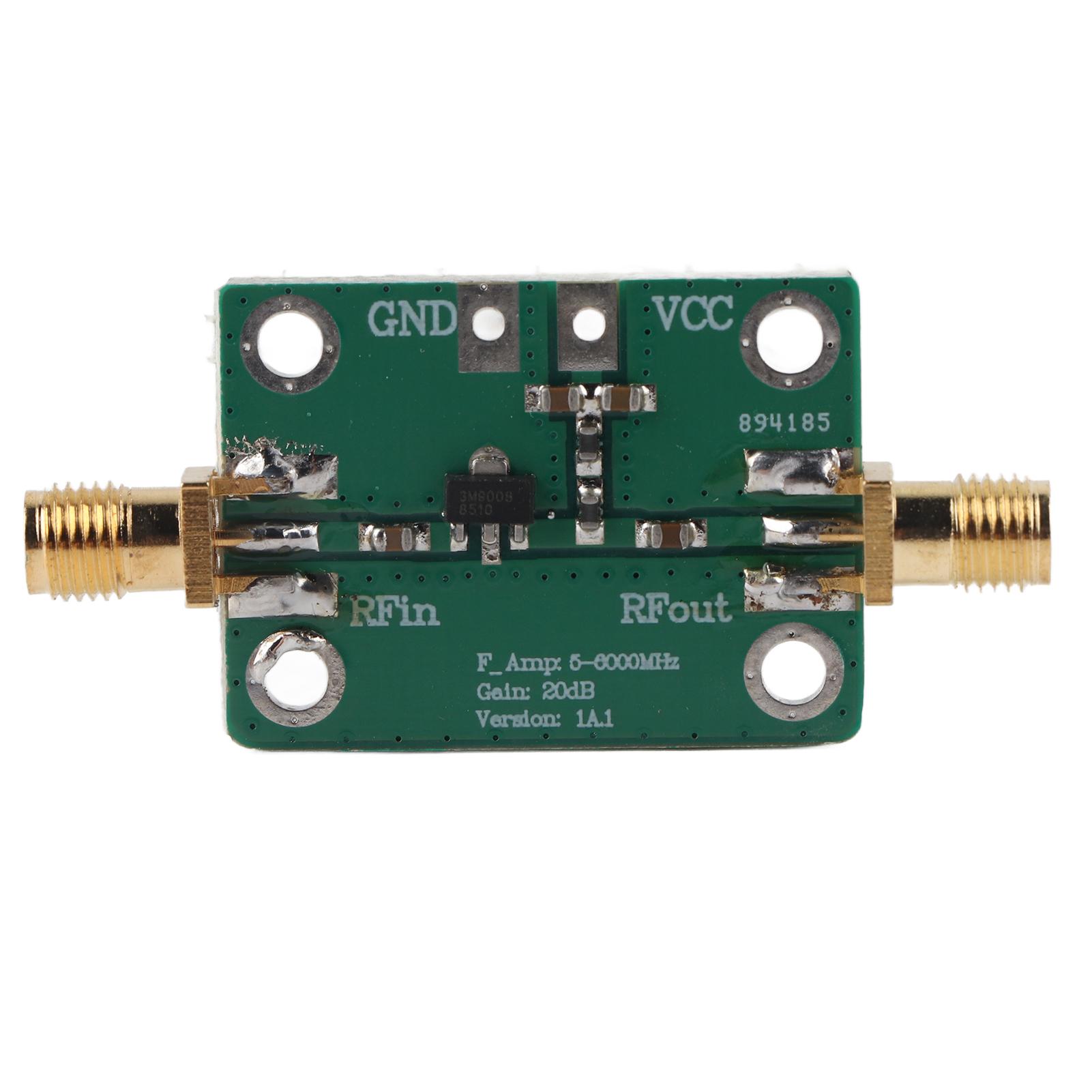 BusinessTool-duoqiao Low Noise Amplifier Module LNA RF Power Wideband 5‑6000MHz 20dB Gain Electronic Components