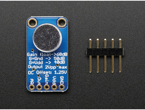 Adafruit 1713 Electret Microphone Amplifier - MAX9814 with Auto Ga...