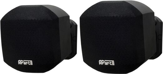 Apart Audio MASK2-BL Kleinlautsprecher passiv, 2er Set, schwarz