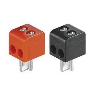 10 Paar Lautsprecherstecker rot/schwarz, Schraubanschluß