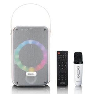 Lenco BTC-060WH - Bluetooth Karaoke System mit Mikro - Weiss