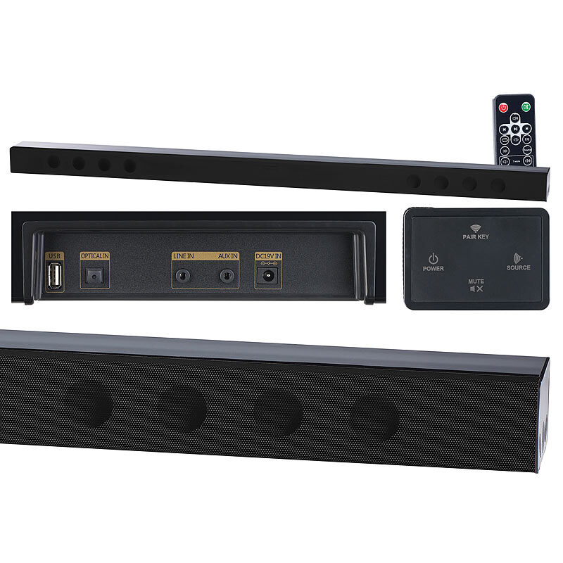 auvisio Soundbar MSX-440 mit Bluetooth & Mediaplayer, 8 Lautsprecher, 80 Watt