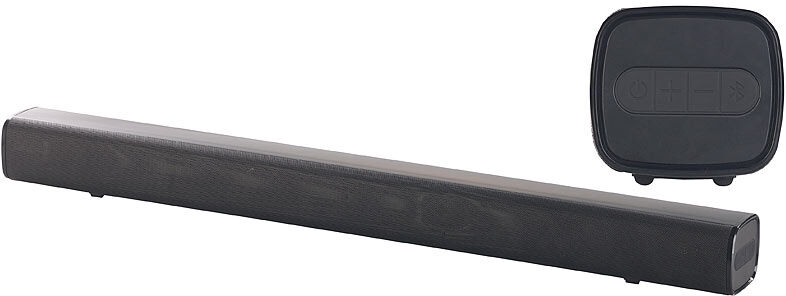 auvisio Stereo-Soundbar mit Bluetooth, AUX-In und USB-Audioplayer, 100 Watt