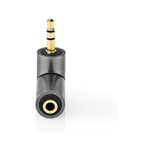 Nedis Stereo-Audio-Adapter - 3.5 mm Stecker - 3.5 mm Buchse - Vergoldet - Gerade - Metall - Gold / Gun Metal Grau - 1 Stück - Verpackung mit Sichtfenster