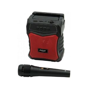 Trade Shop Traesio - tragbarer bluetooth karaoke-lautsprecher mit kabelgebundenem funkmikrofon 5WATT Q-S53