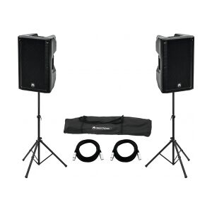 Omnitronic Set 2x XKB-215A + Speaker Stand MOVE MK2 TILBUD NU