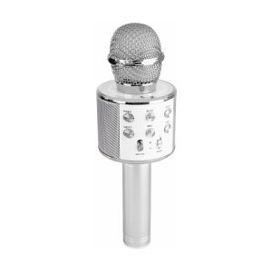 Karaoke Mikrofon til børn med indbygget højttaler, MP3 og Bluetooth - Sølv