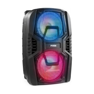 Transportabel Fest Højttaler FT208LED med hjul+håndtag / 2x 8