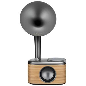 Sangean CP-100D Grammofon Bluetooth Højtaler m. Radio - Træ / Sort