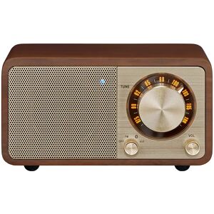 Sangean Genuine Mini WR7 Bluetooth Højtaler m. Radio - Mørkebrun