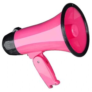 25 watt kompakt højttaler Pa Bullhorn - med indbygget sirene, stemmeoptager, flaskeåbner, pink