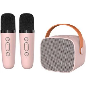 unbranded Mini karaokemaskine, bærbar Bluetooth-højttaler, karaokemaskine med 2 trådløse mikrofoner bærbar