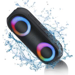 Bluetooth-højttaler, bærbar højttaler Bluetooth trådløs (100 fod rækkevidde), med 30 W høj stereolyd, IPX7 vandtæt brusehøjttaler