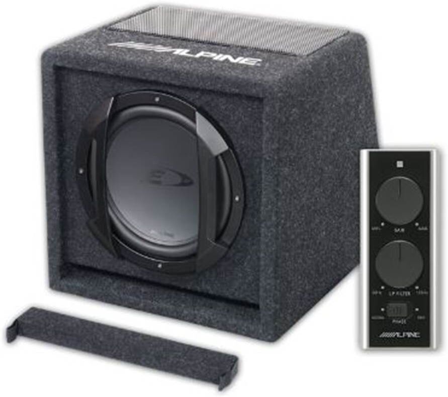 Alpine Subwoofer para coche  amplificado en cajón de 8'' swe-815