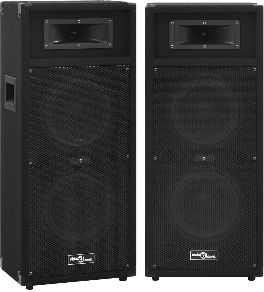 vidaXL Altavoces escenario profesional HiFi pasivos 2 uds 1000W negro