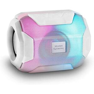 MSBAXW, haut-parleur Bluetooth RGB, compact, 10W, USB/MicroSD/Radio, White